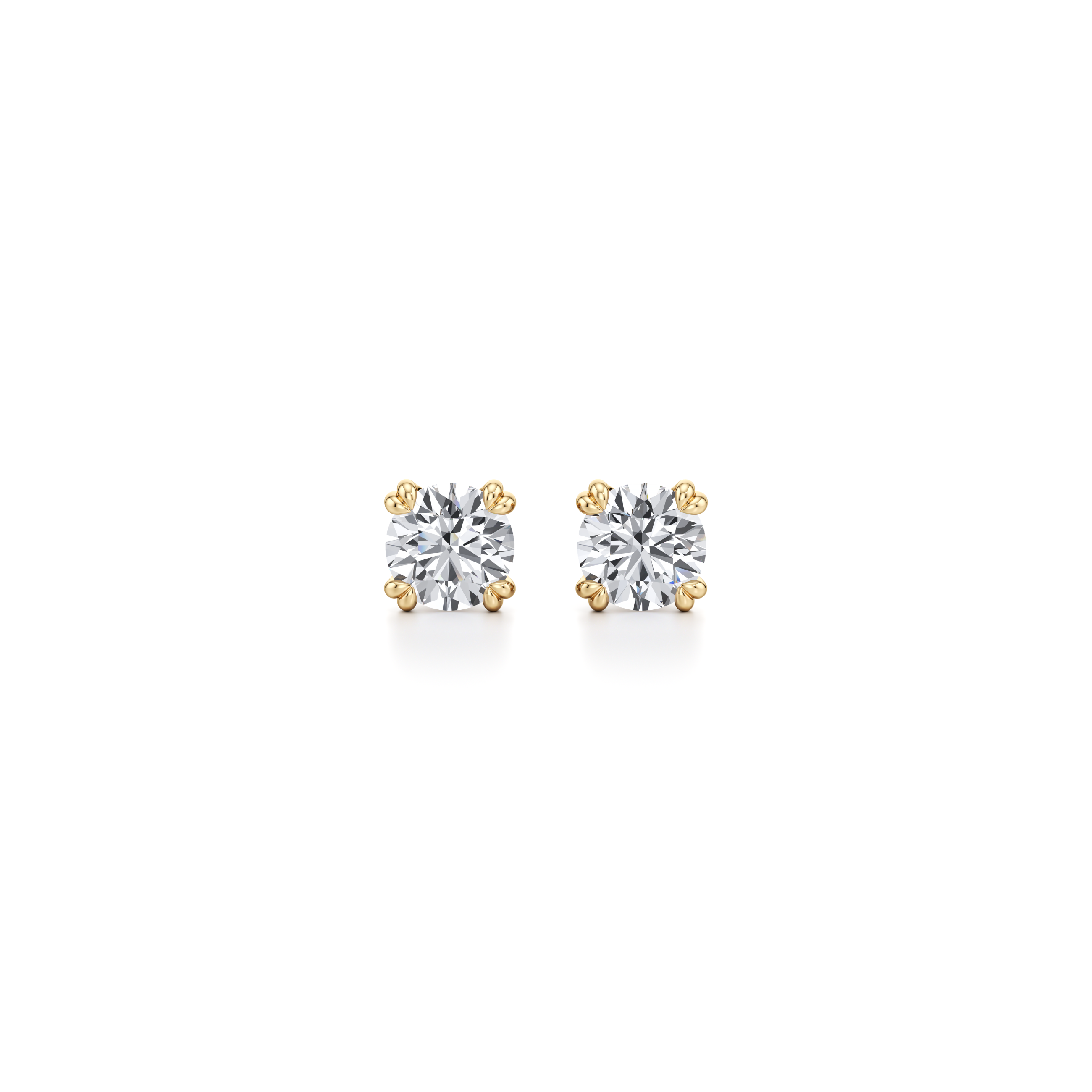 Elle Round Brilliant Lab Diamond Studs
