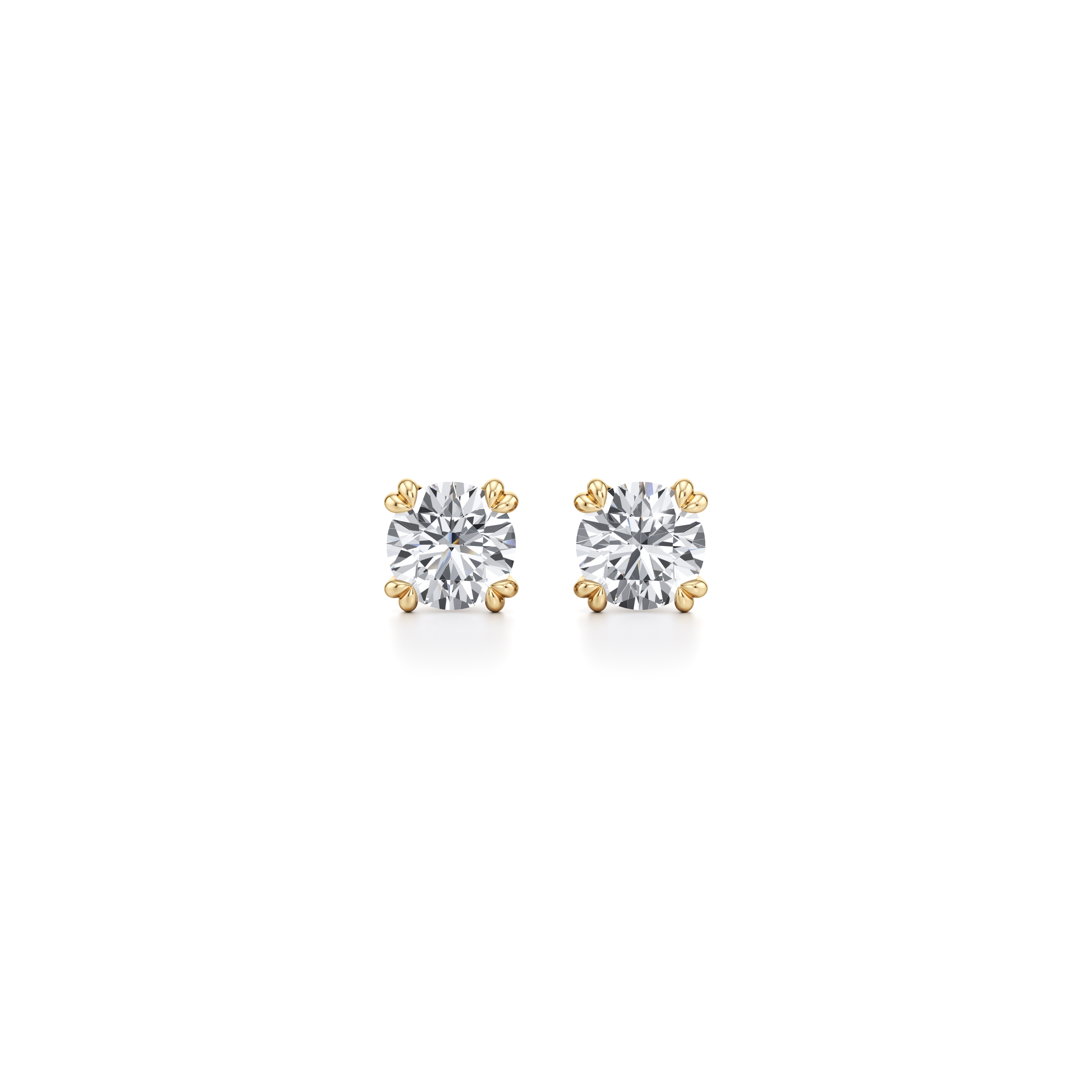 Elle Round Brilliant Lab Diamond Studs