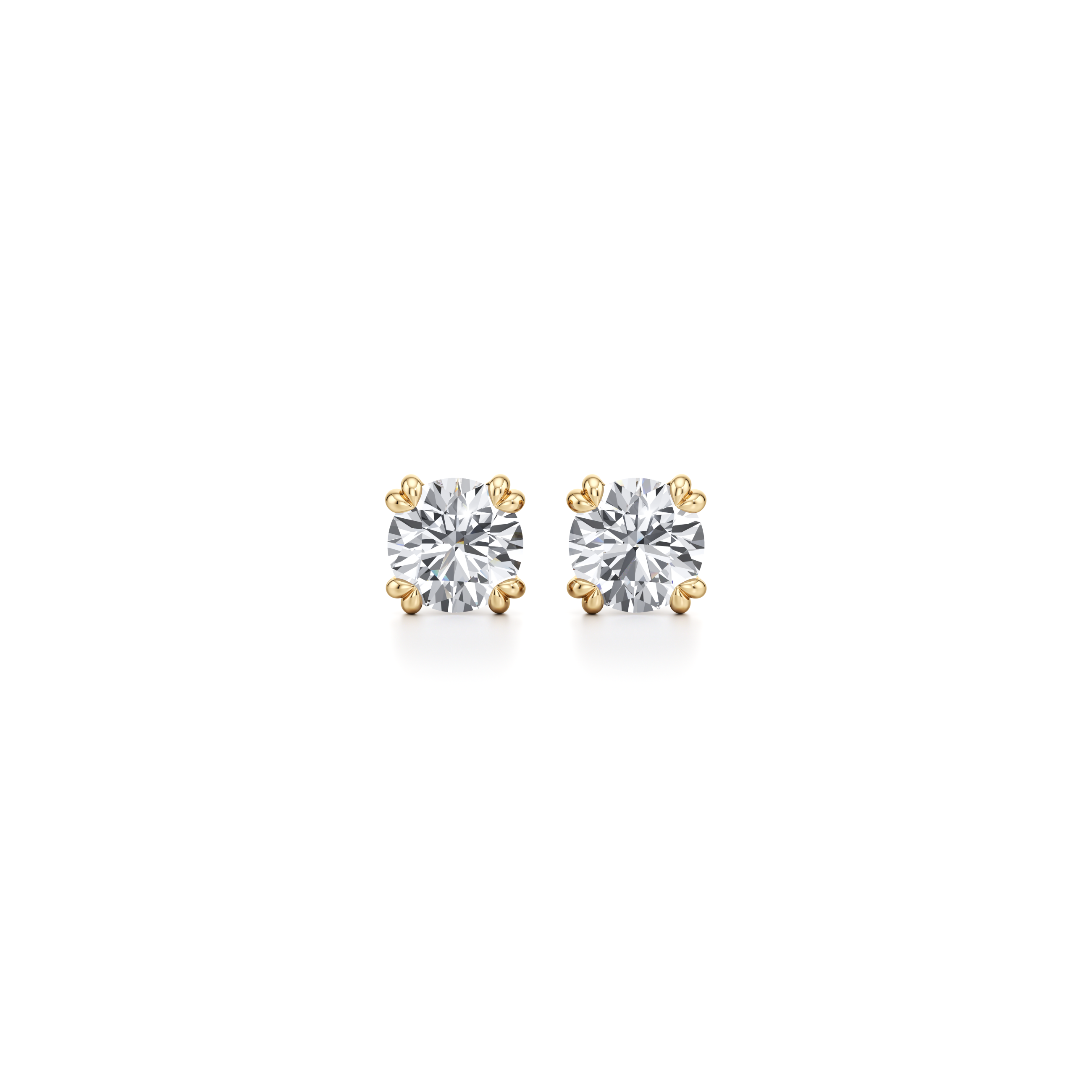Elle Round Brilliant Lab Diamond Studs