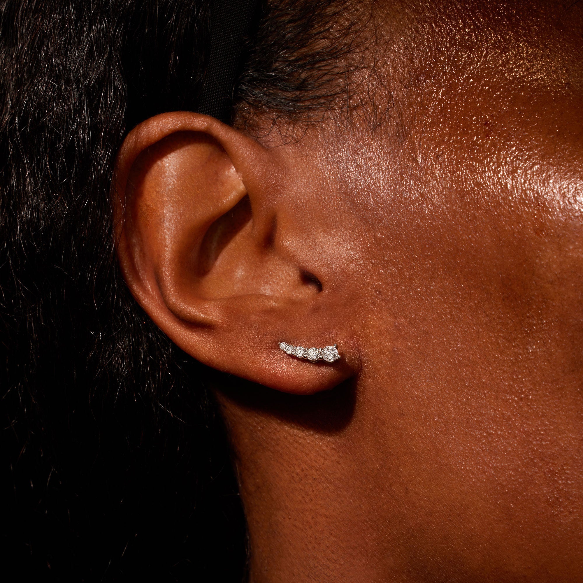 Olivia Lab Diamond Ear Climbers