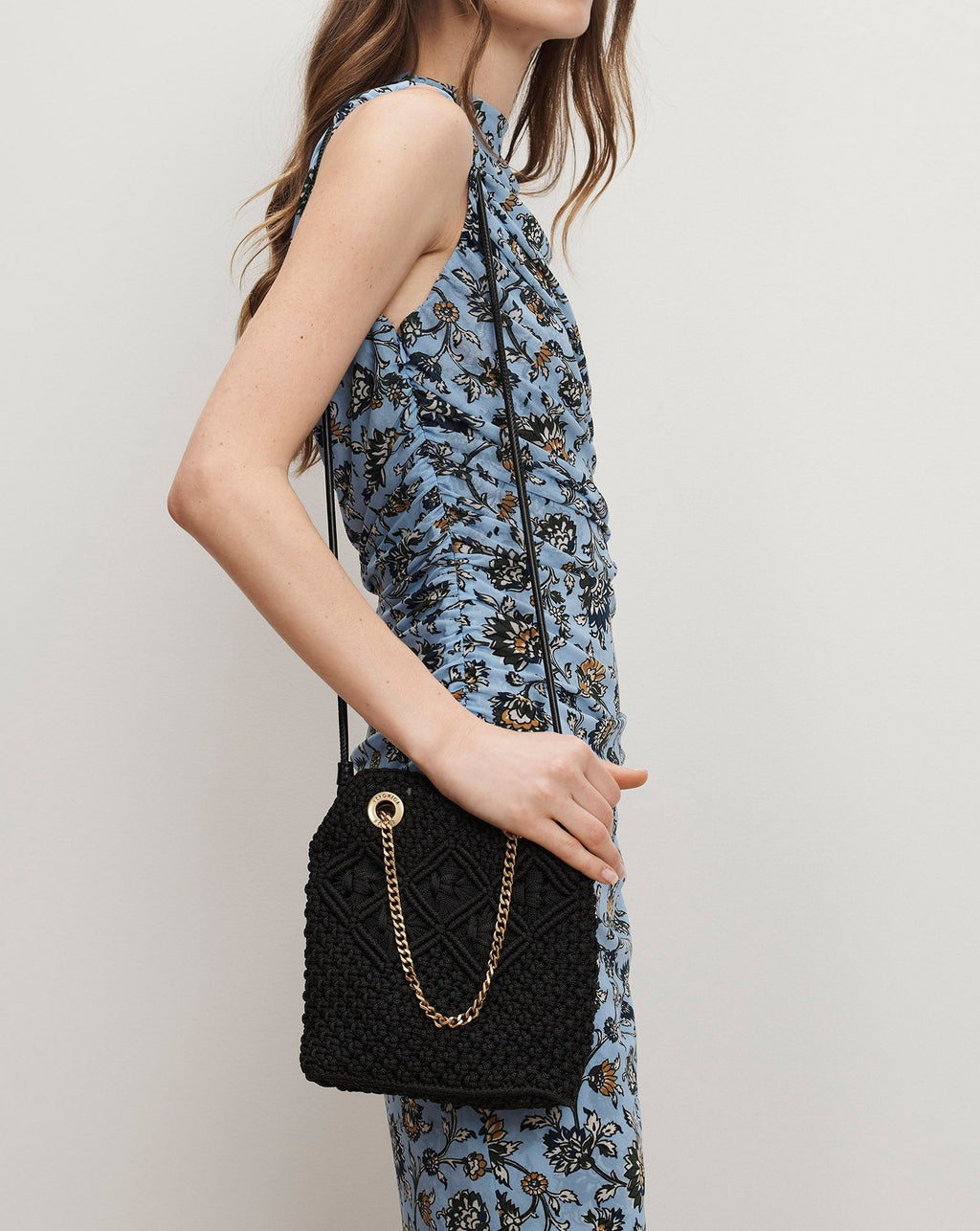 Small Veronica Beard Macramé Slouch Bag