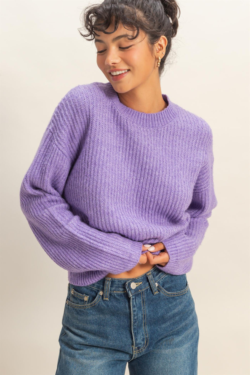 Brae Ribbed Crew Neck Sweater