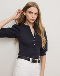 Coralee Puff-Sleeve Top