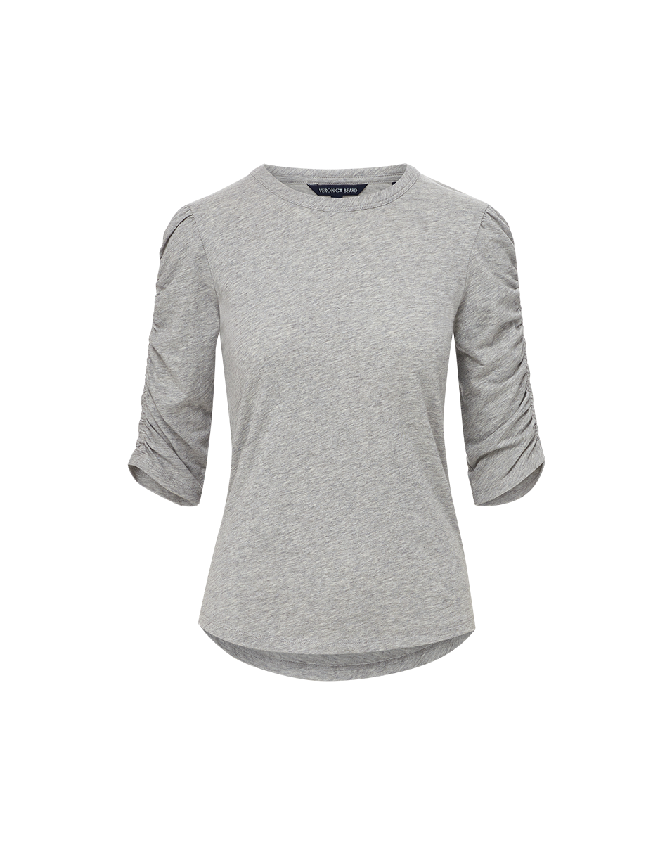 Waldorf Ruched-Sleeve Slub T-Shirt