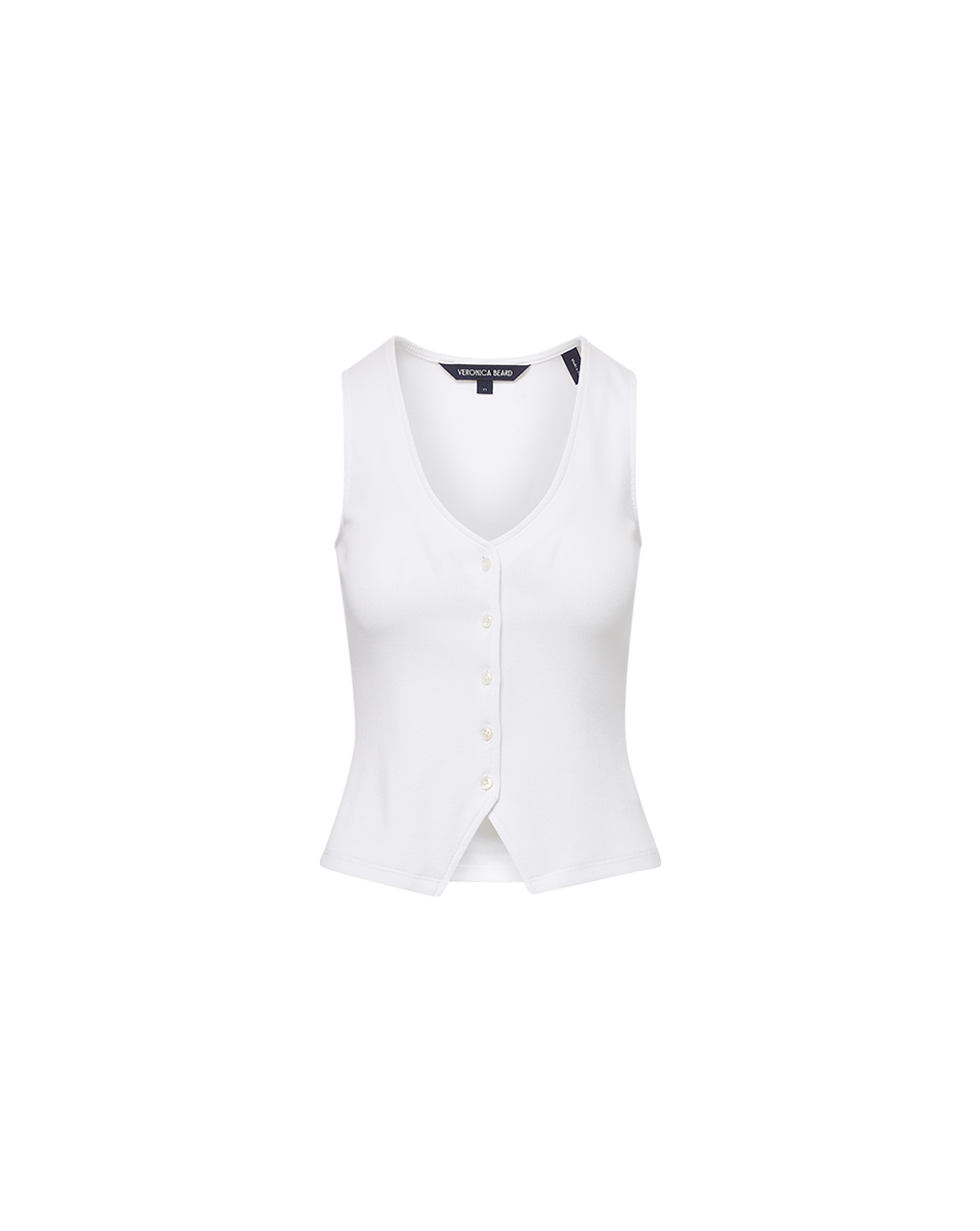 Hoorne Button-Down Tank Top