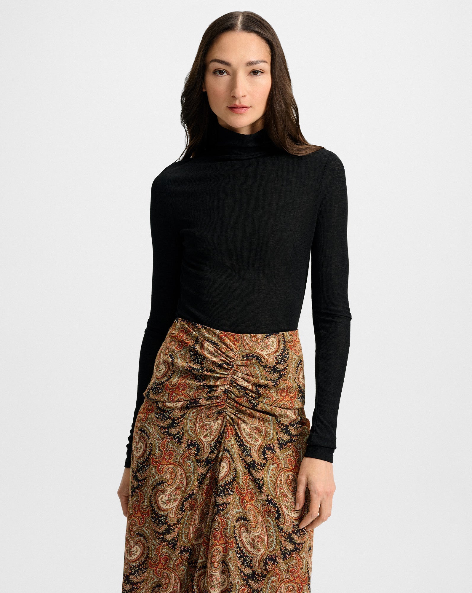 Wyeth Ribbed Turtleneck Top