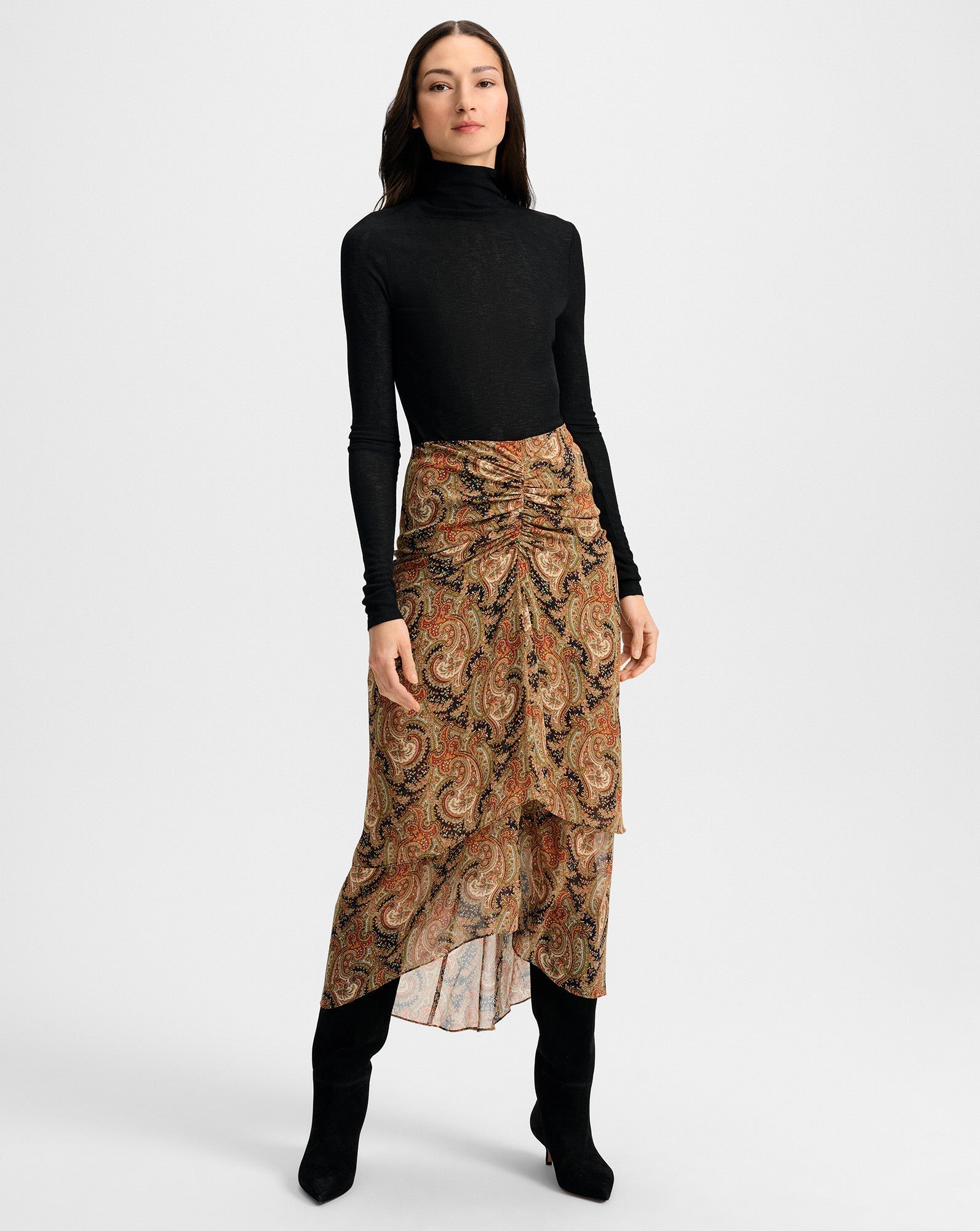 Wyeth Ribbed Turtleneck Top