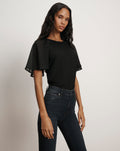 Arisa Chiffon-Sleeve T-Shirt