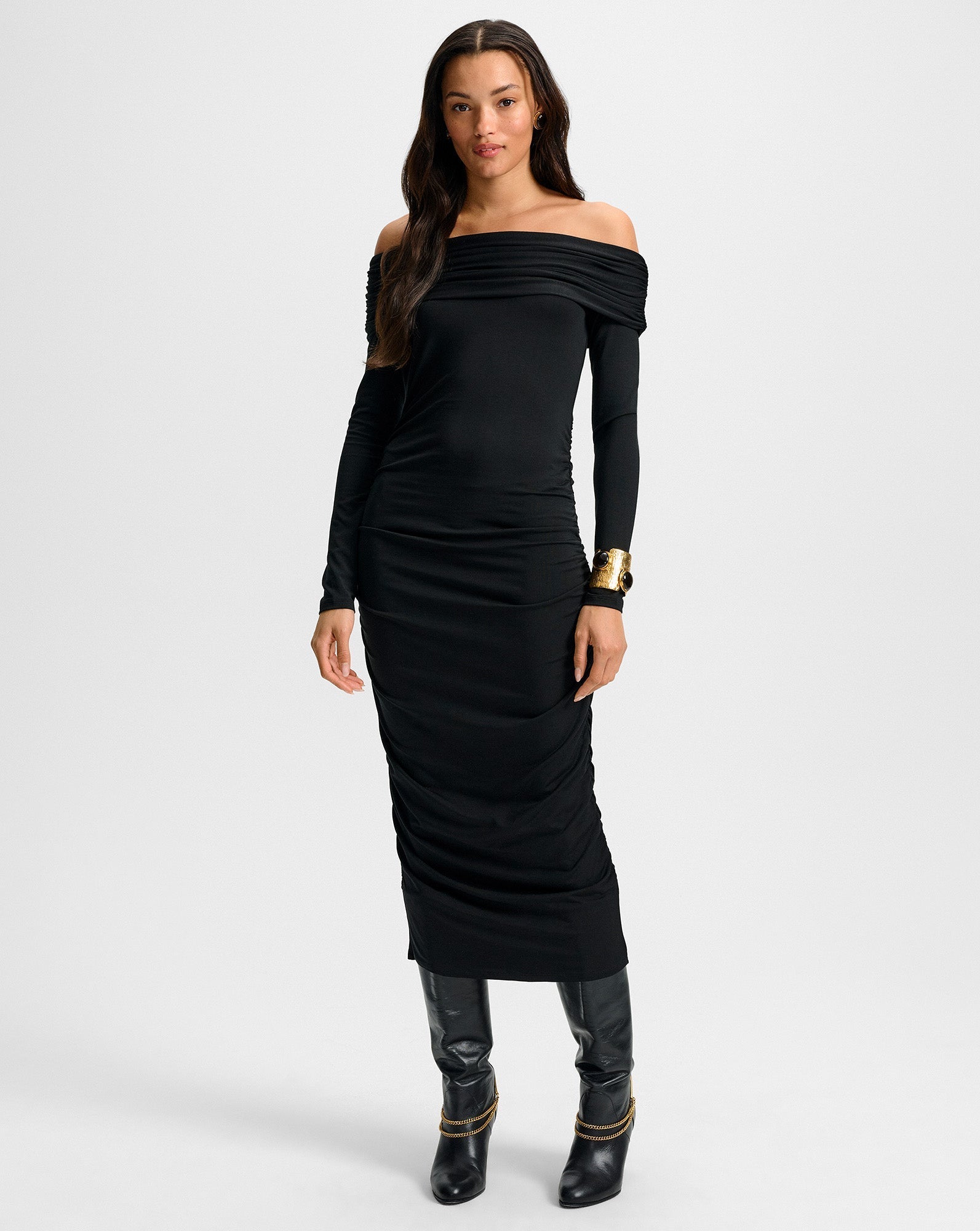 Tinette Off-The-Shoulder Midi Dress