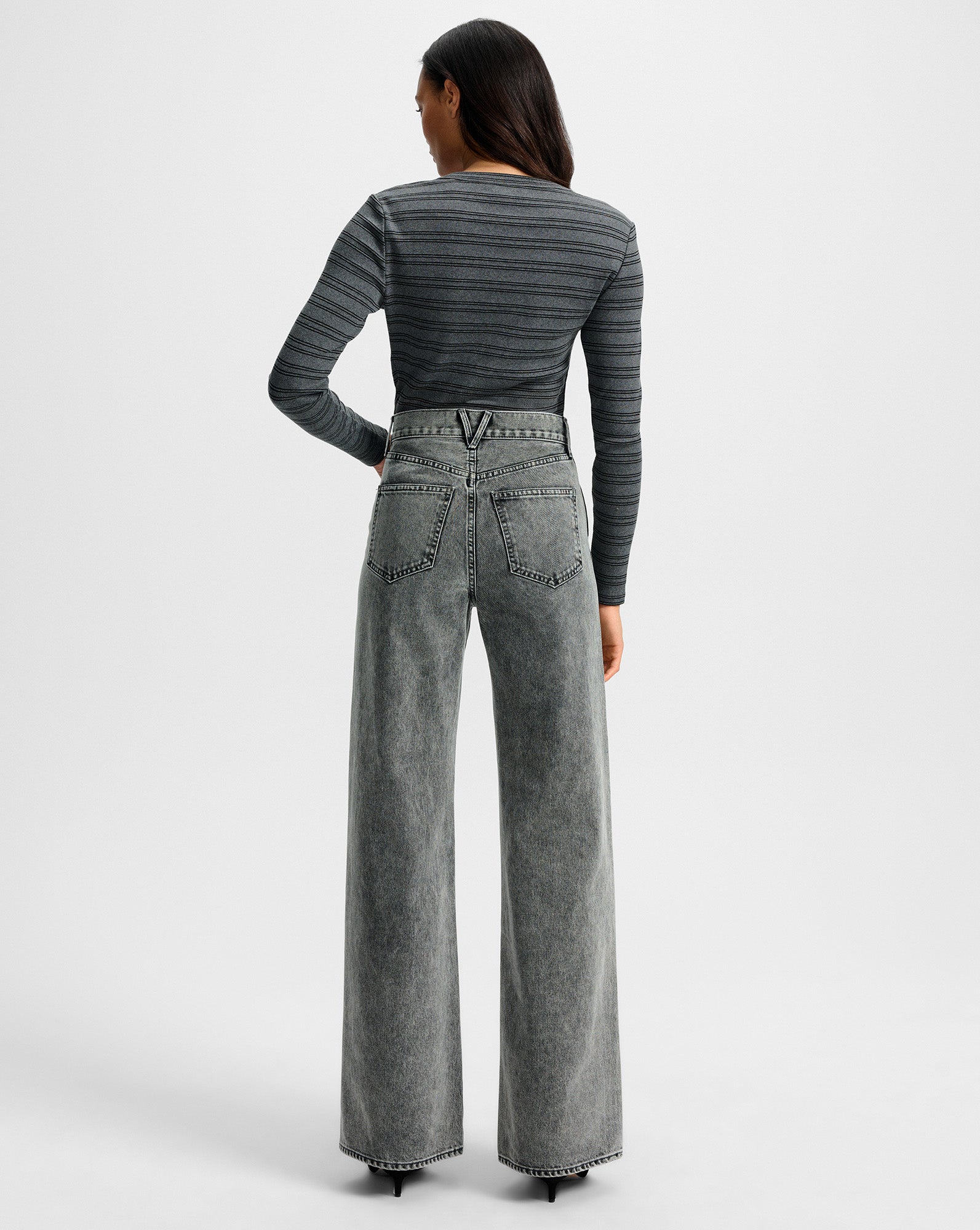 Dilia Striped Button-Down T-Shirt