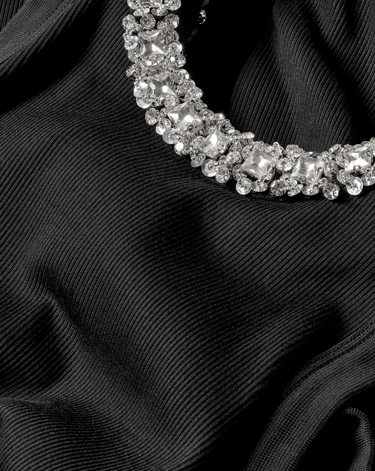 Jordyn Embellished-Collar Midi Dress