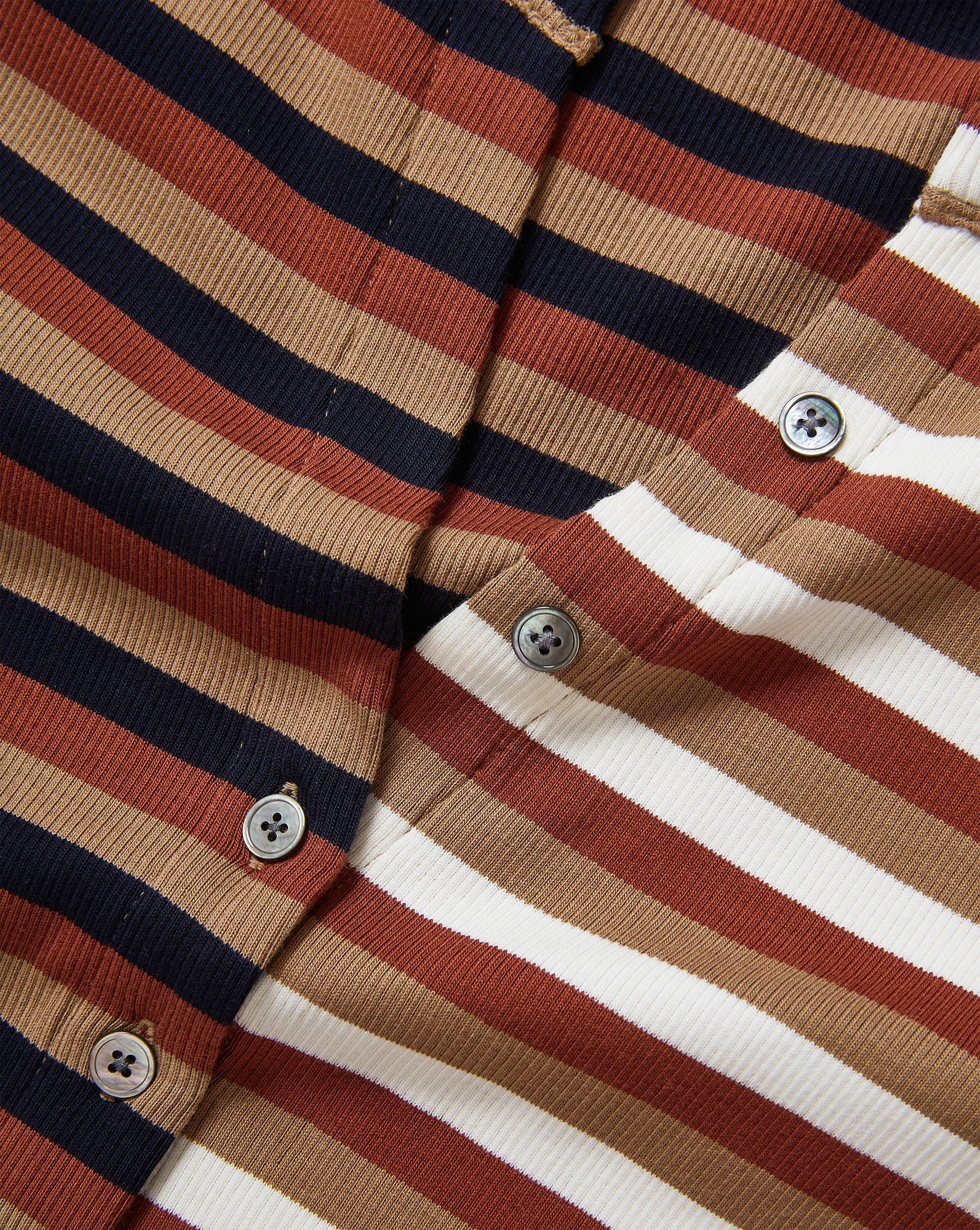 Dilia Striped Button-Down T-Shirt