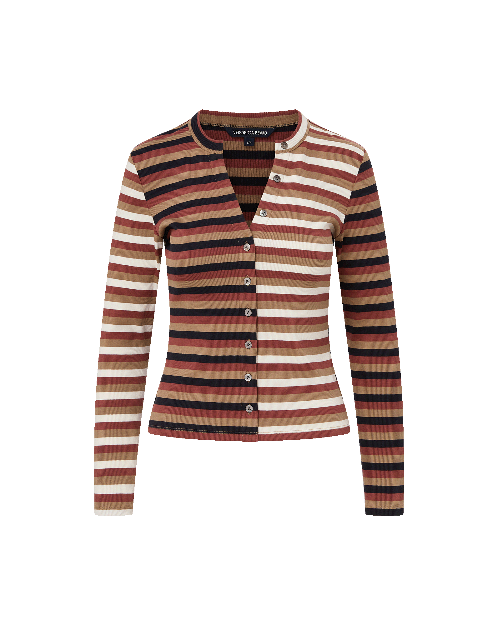 Dilia Striped Button-Down T-Shirt
