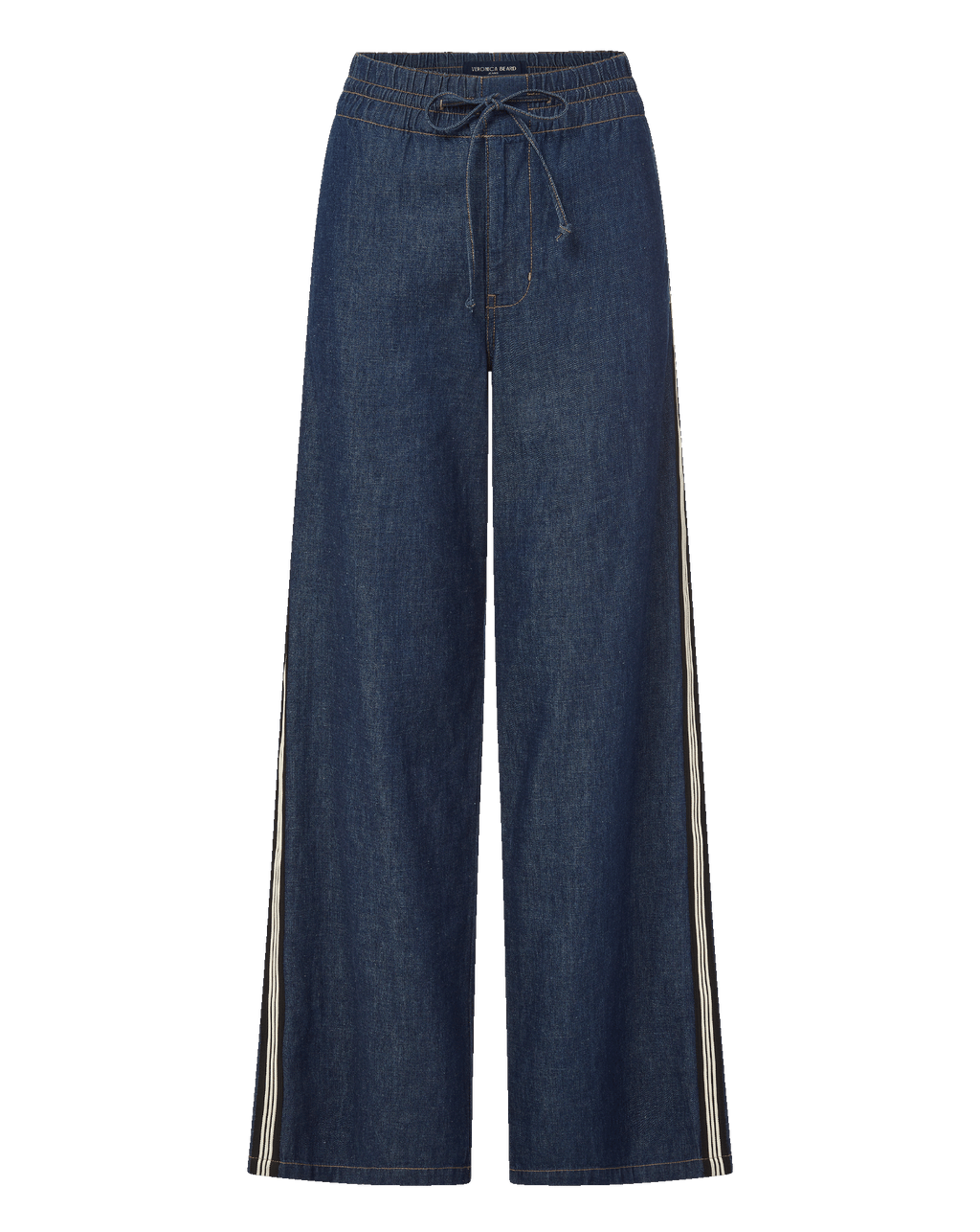 Taylor Track-Stripe Wide-Leg Jean