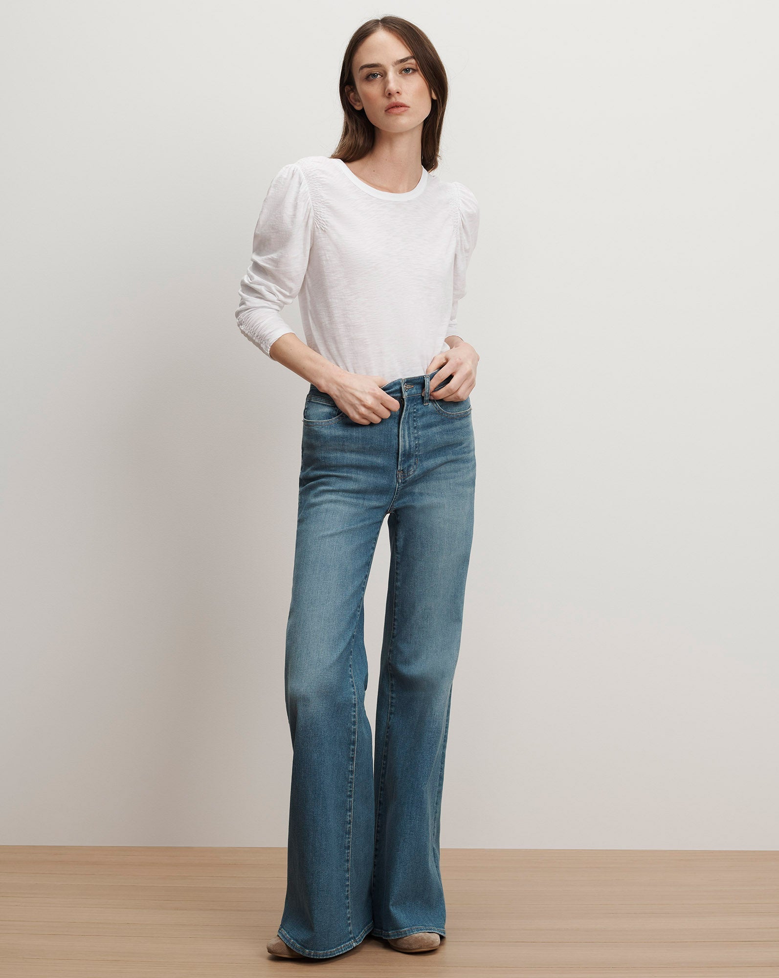 Bouvet Smocked-Shoulder T-Shirt