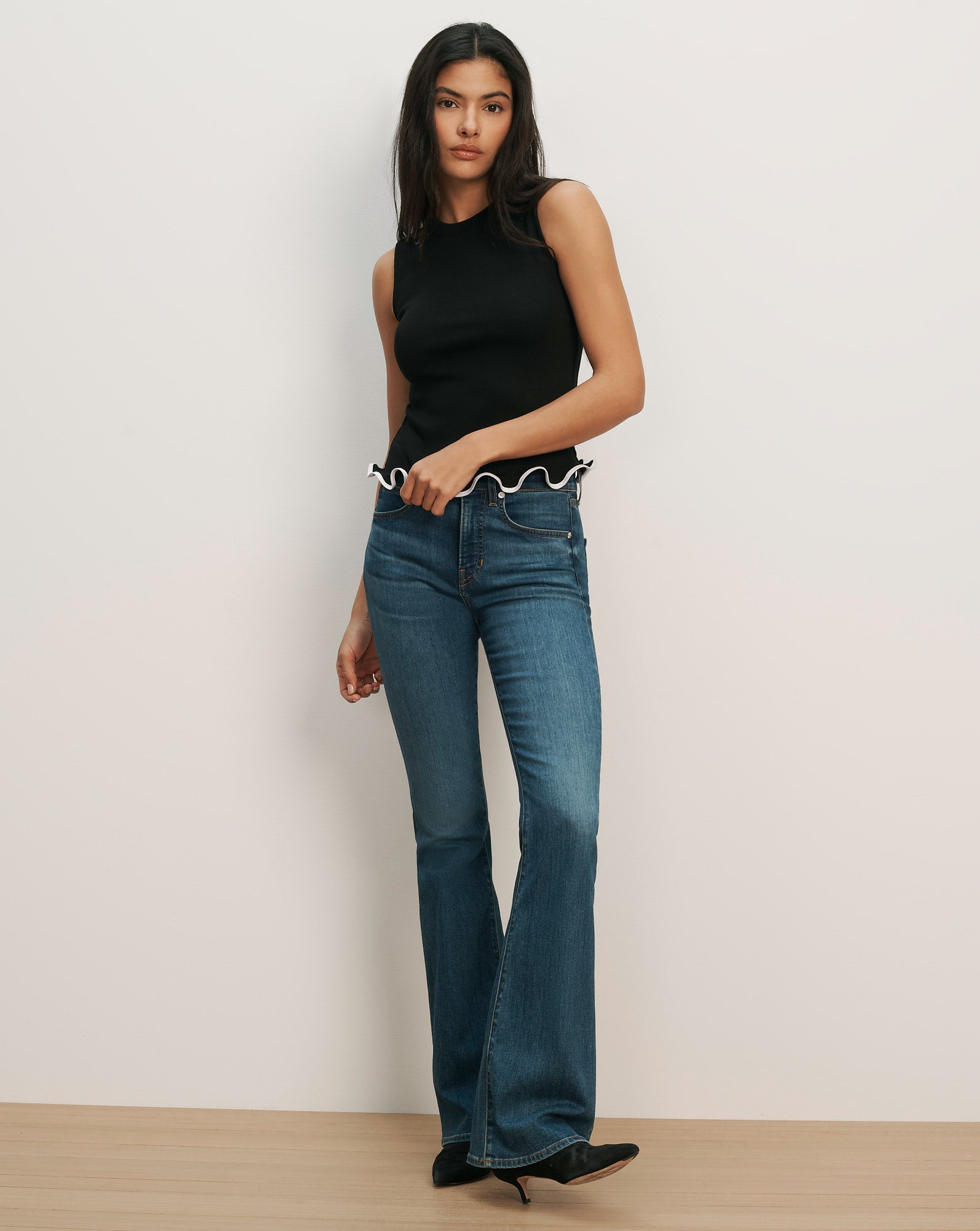 Elianne Ruffle-Trim Tank Top