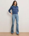 Beverly Patch-Pocket Skinny-Flare Jean