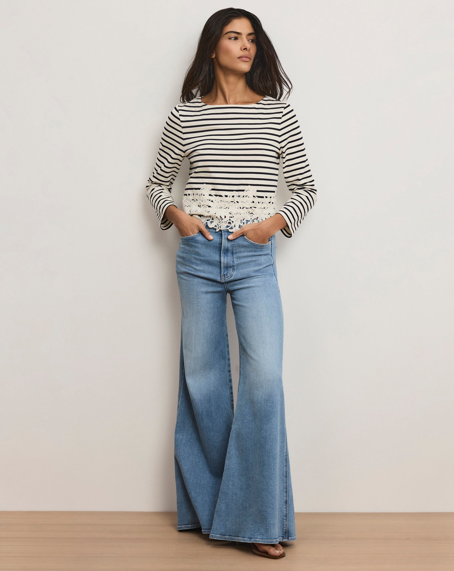 Hovey Striped Lace T-Shirt