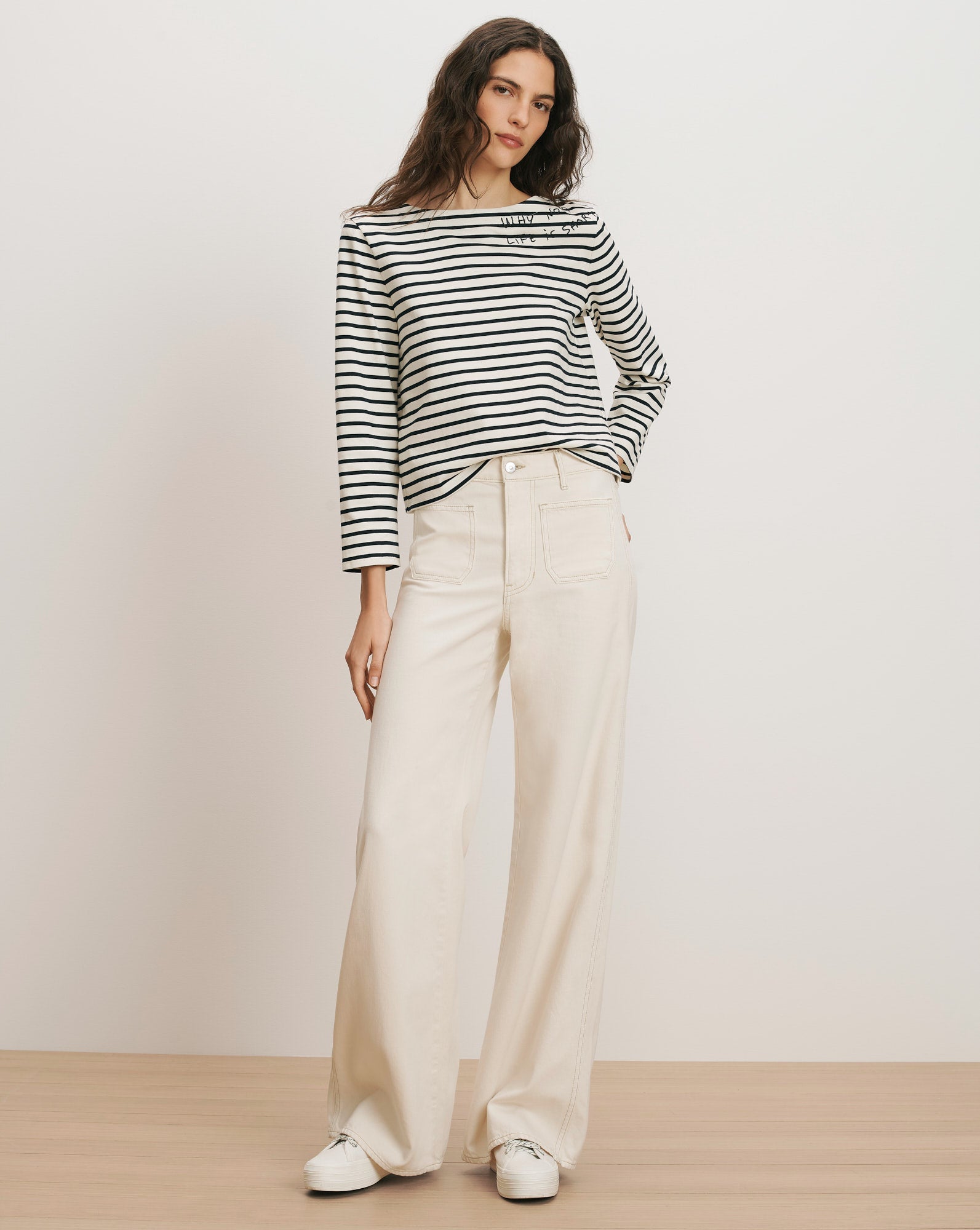 Hovey Embroidered Stripe Top