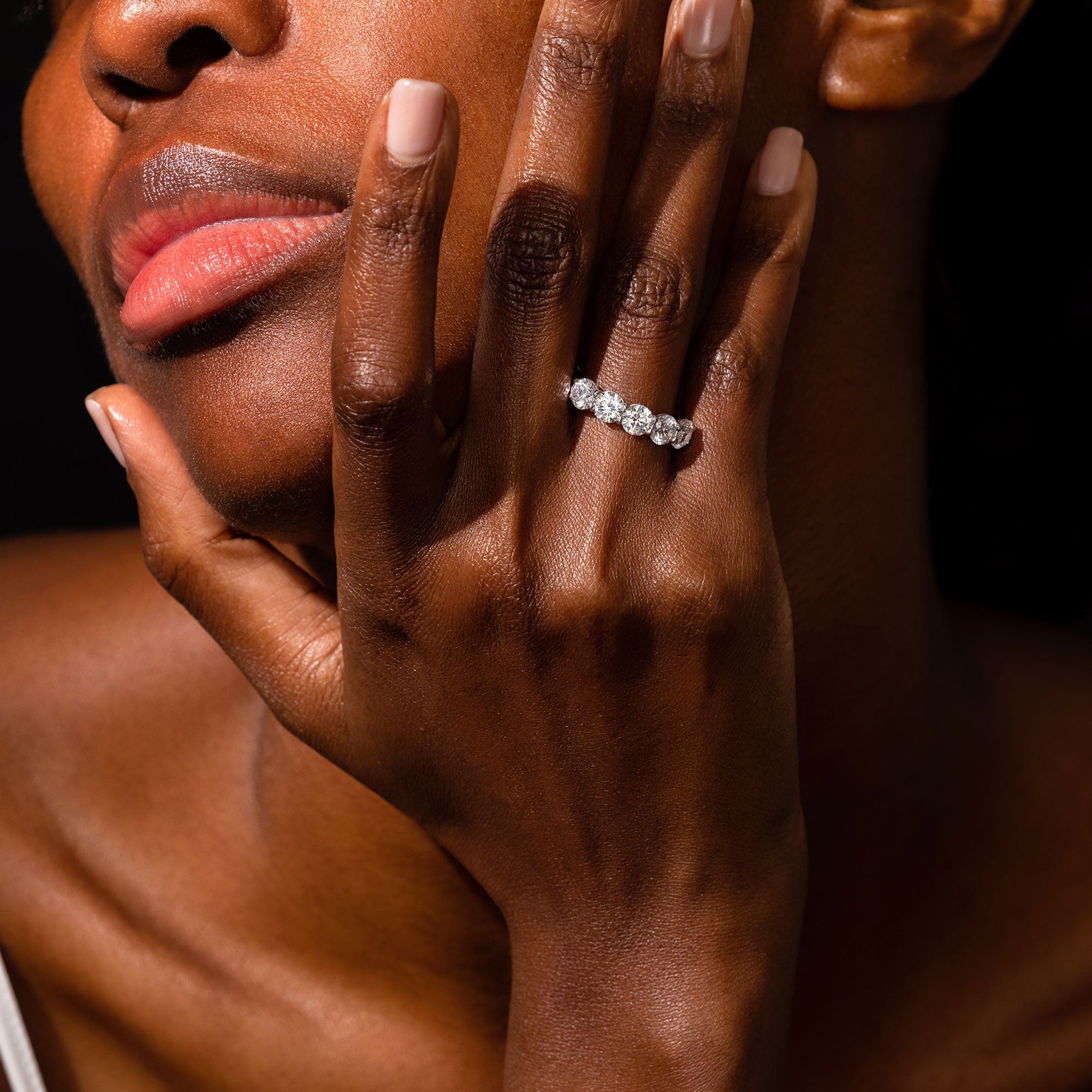 Olivia 5-Stone Round Brilliant Lab Diamond Band