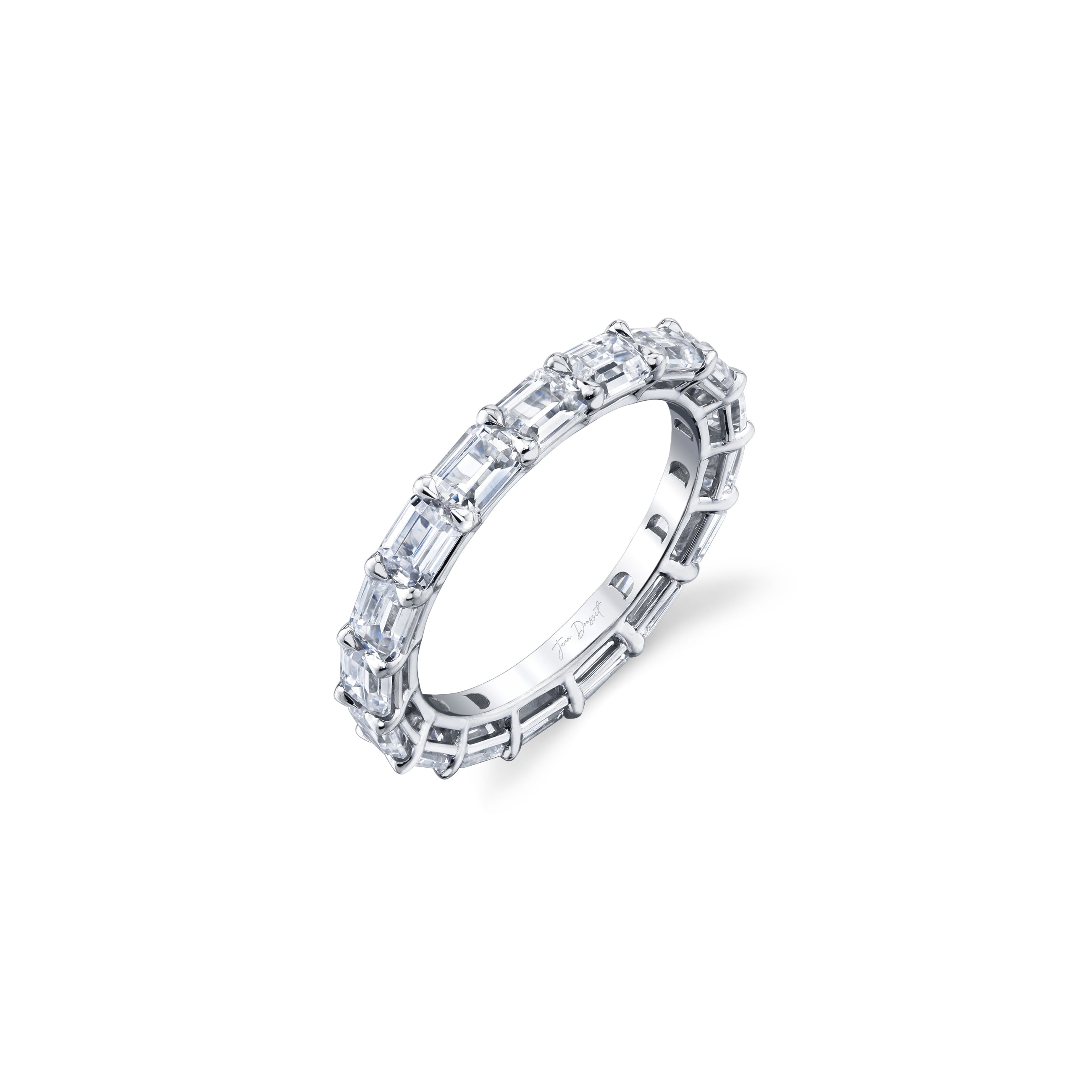 Olivia East-West Emerald Lab Diamond Eternity Band