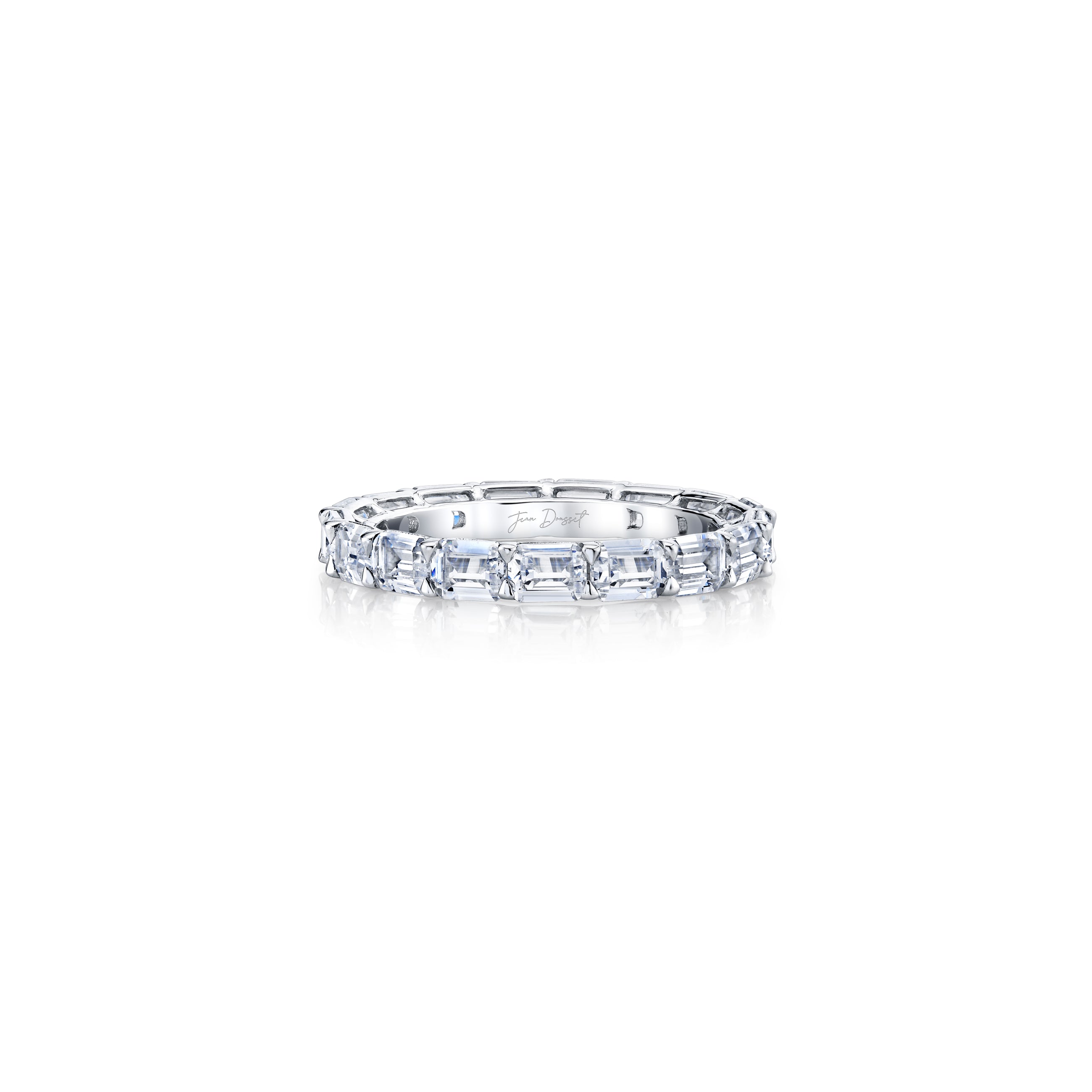 Olivia East-West Emerald Lab Diamond Eternity Band