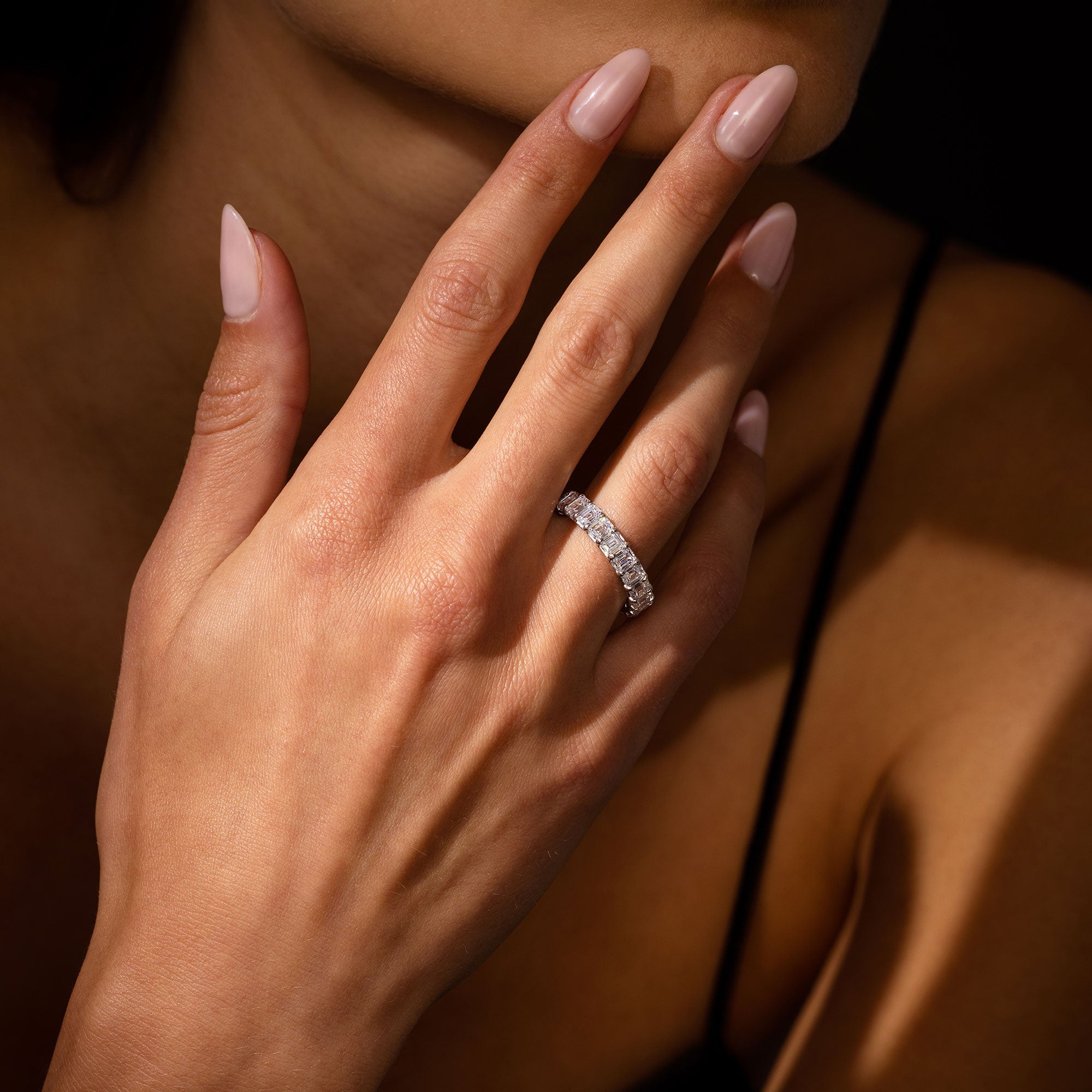 Olivia Emerald Lab Diamond Eternity Band