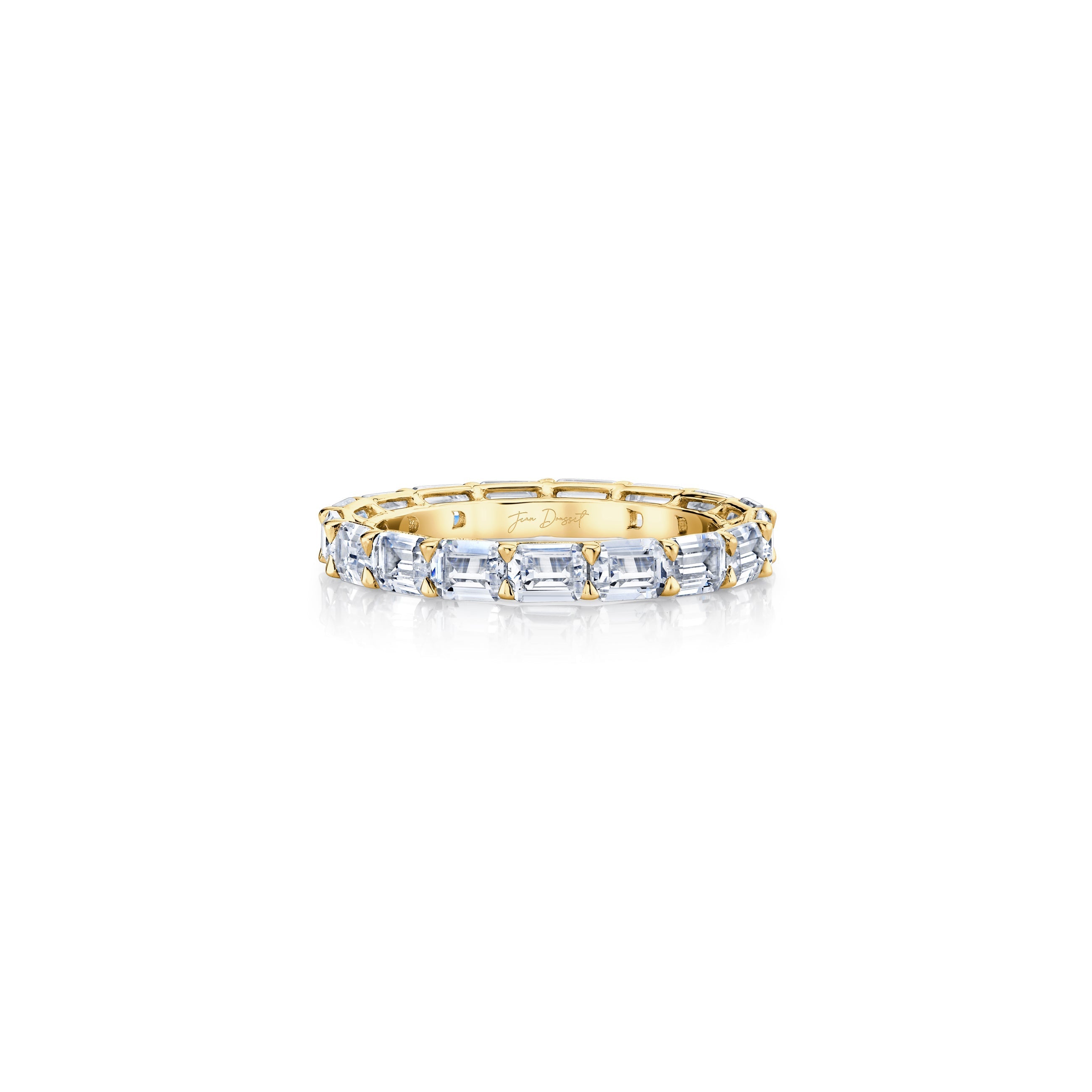 Olivia East-West Emerald Lab Diamond Eternity Band