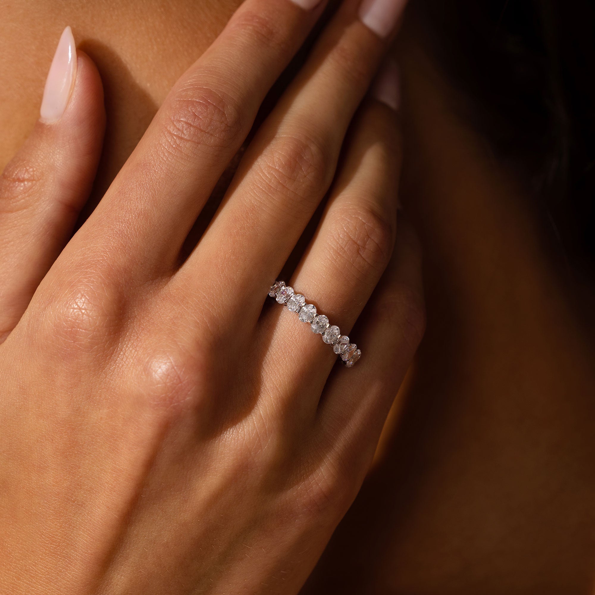 Olivia Oval Lab Diamond Eternity Band