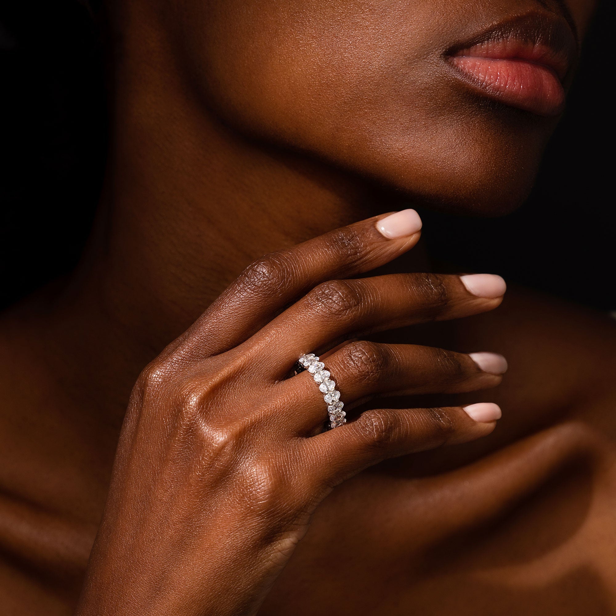 Olivia Oval Lab Diamond Eternity Band