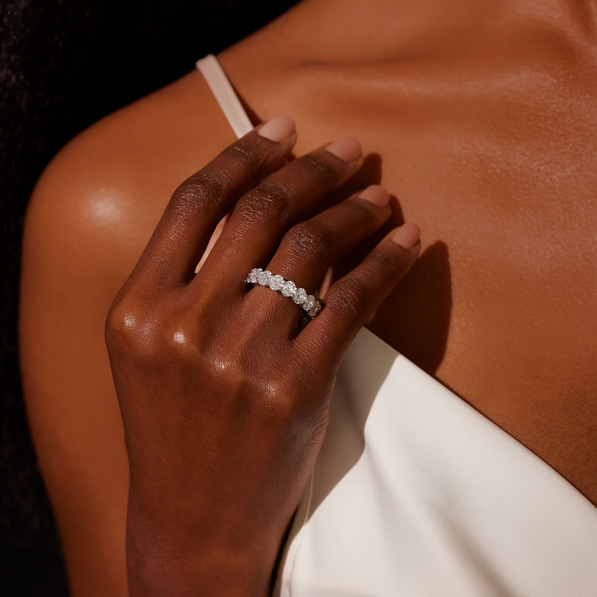 Olivia Oval Lab Diamond Eternity Band