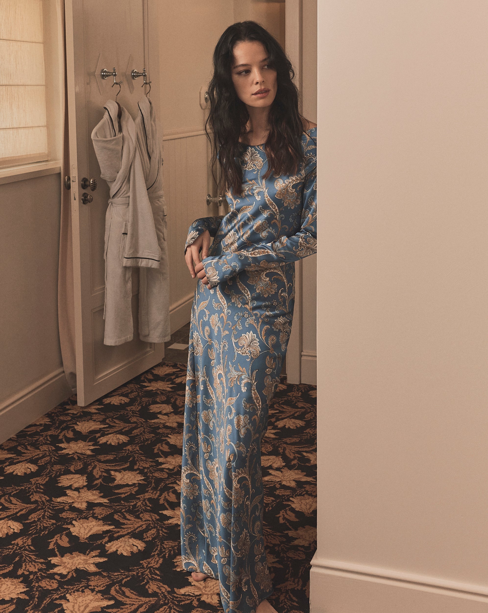 Ember Silk-Blend Maxi Dress