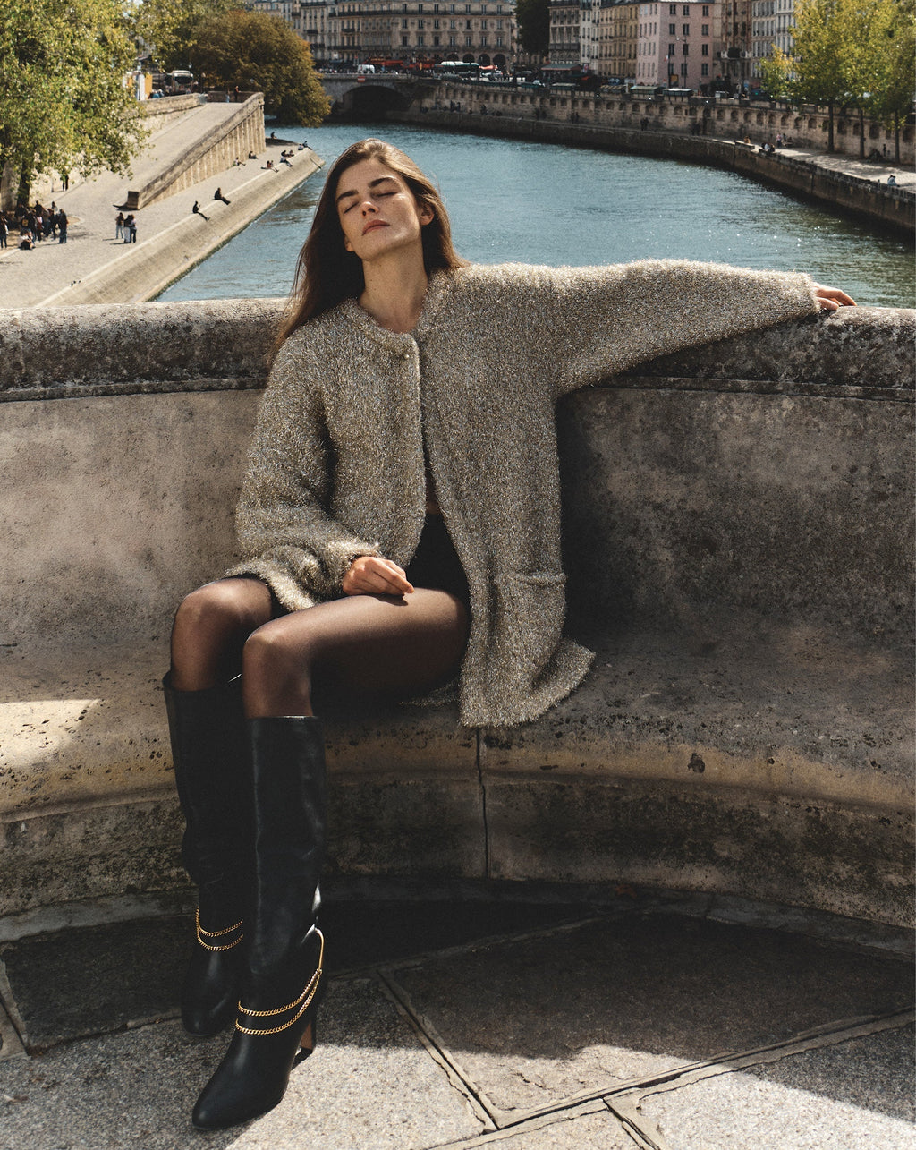 Rozan Metallic Knit Jacket