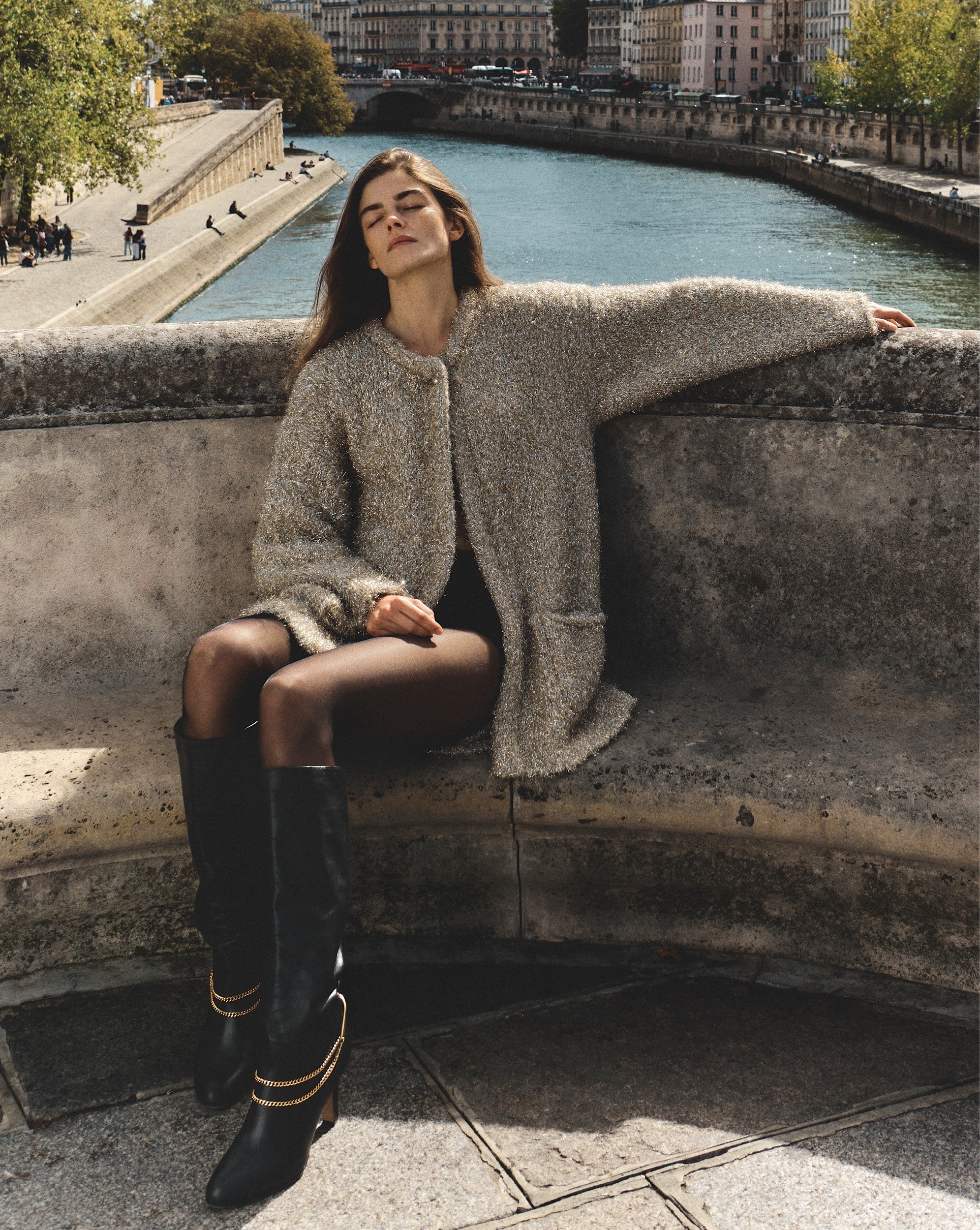 Rozan Metallic Knit Jacket