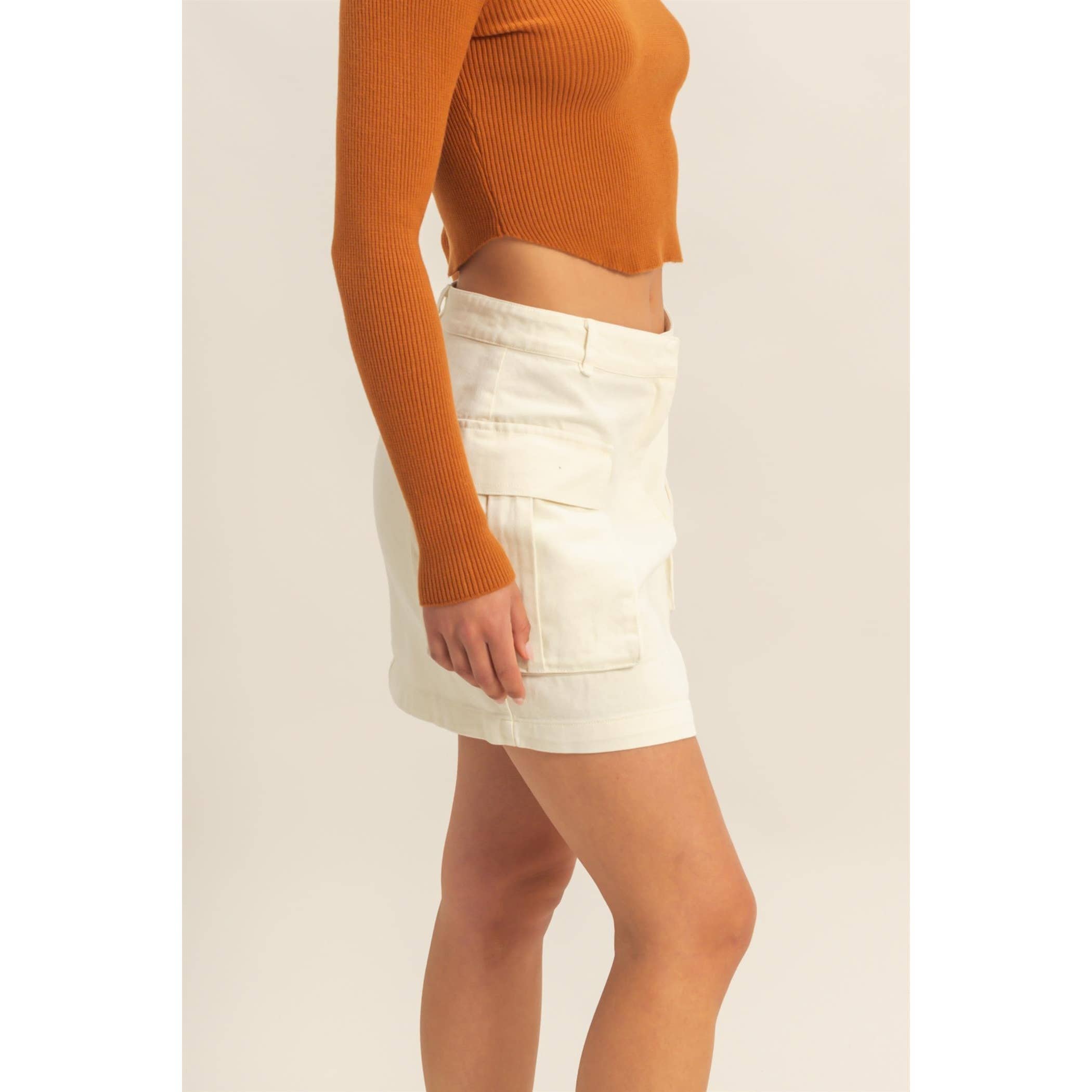 Briar Mineral Washed Cargo Skirt