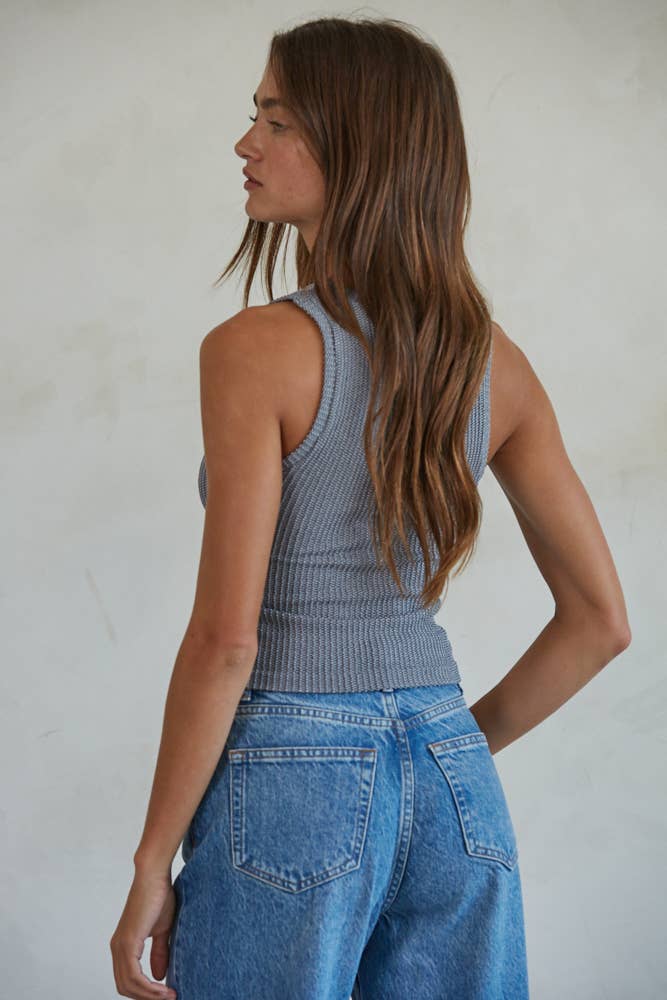 Brynn Seamless Ribbed V-Neck Tank