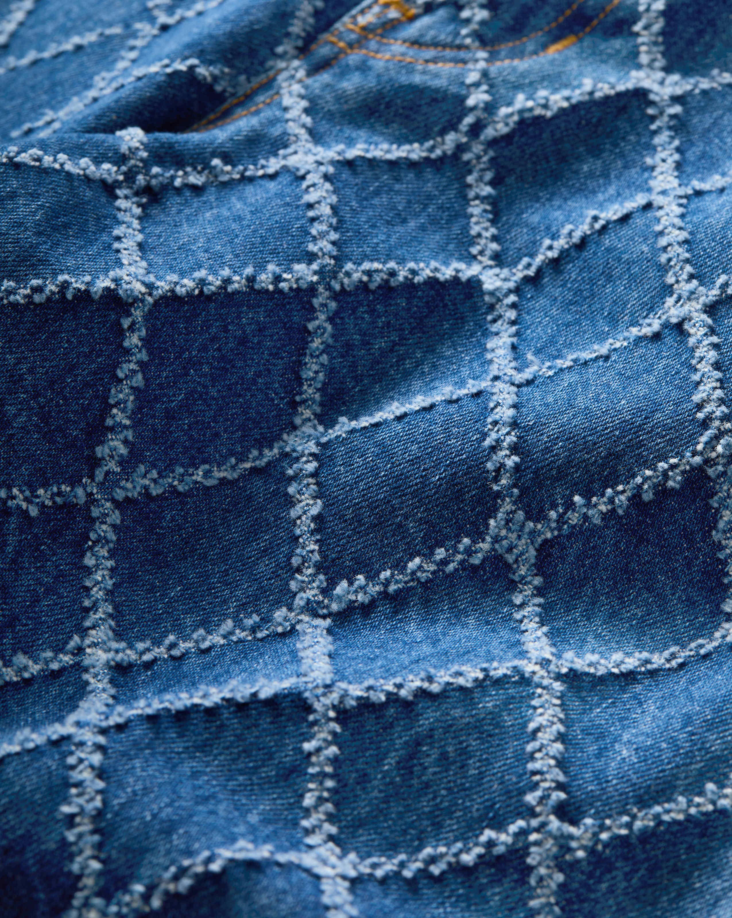 Taylor Diamond Printed Wide-Leg Jean